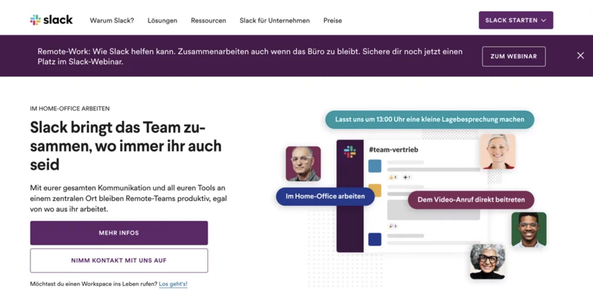 Slack Website German